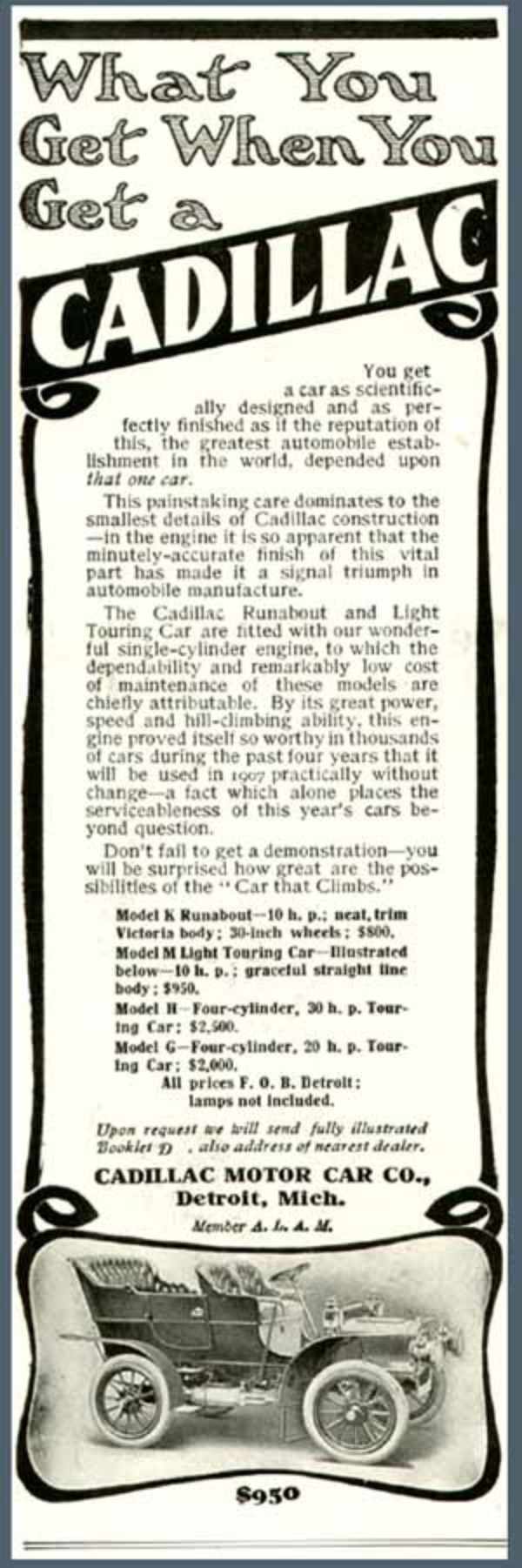 Classic Cadillac Advertisement
