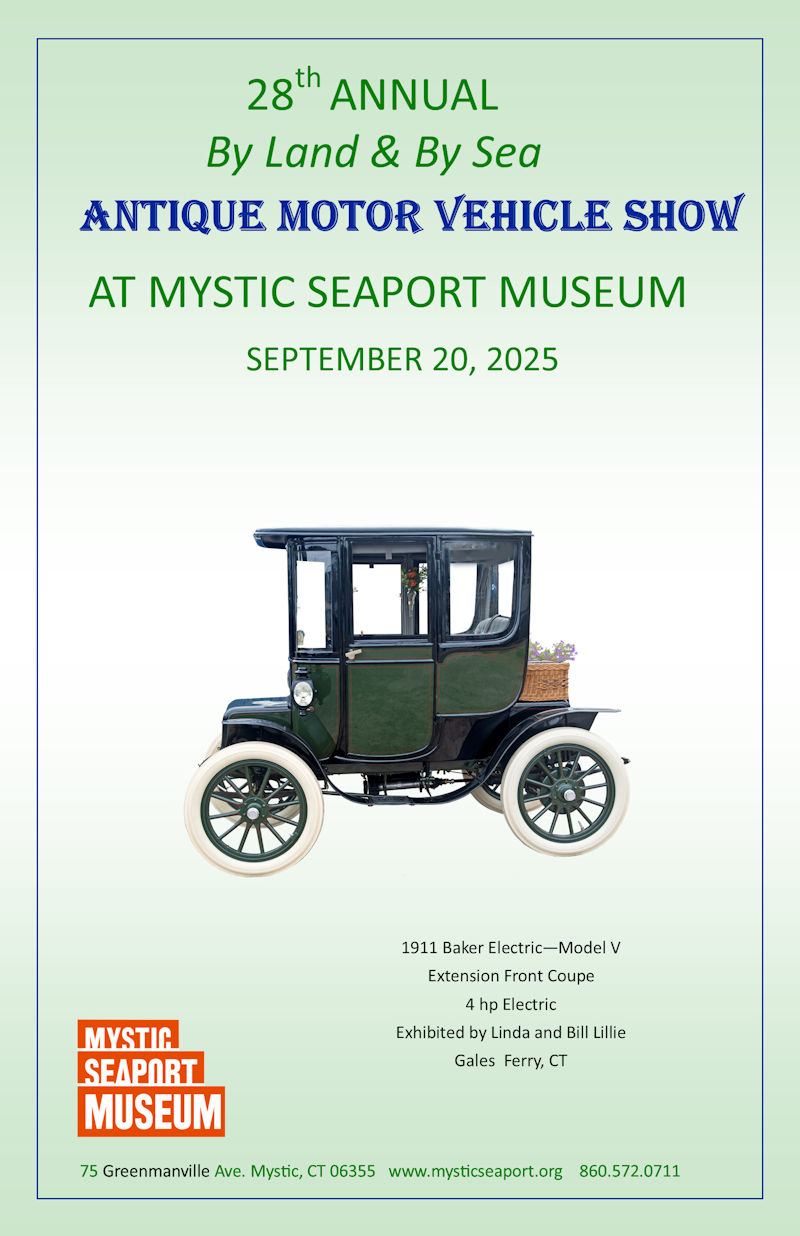 Featured car at the 2025 Mystic Seaport Museum, By Land and By Sea Antique Vehicle Show